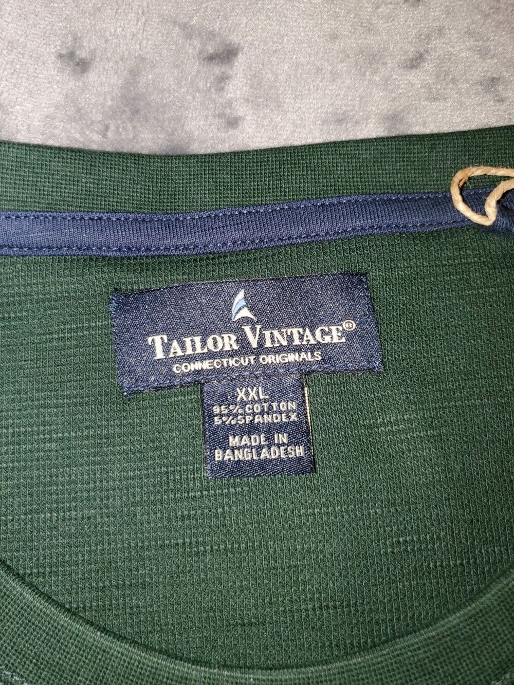 Men's Taylor Vintage Long Sleeve Shirt Crew Neck Green Scarab XXL NWT - Picture 4 of 16